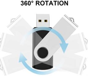 img 3 attached to 📦 JOIOT USB Flash Drive 16GB 4 Pack - Reliable USB 2.0 Memory Stick Thumb Drive with Swivel Design for Black Date Storage