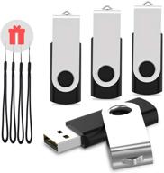 📦 joiot usb flash drive 16gb 4 pack - reliable usb 2.0 memory stick thumb drive with swivel design for black date storage logo