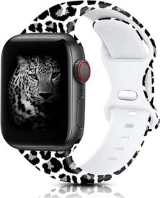 img 4 attached to 👩 Стильный спортивный ремешок для Apple Watch Bands 38 мм 40 мм 42 мм 44 мм - Совместим с Леди Женщинами Девушками, Милый силиконовый заменяемый ремешок для iWatch SE 6 5 4 3 2 1