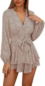 img 4 attached to PRETTYGARDEN Rompers Women Dressy Apricot