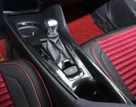 carbon fiber style interior gear shift panel cover 🚘 trim frame for toyota c-hr chr 2018-2021 - left hand drive logo