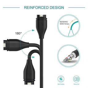 img 2 attached to 2Pack Charger Cable for Garmin Fenix 5 5S 5X 6 6S 6X Plus Pro Sapphire, Forerunner 935 945 45 45S 245 Music 745, Approach S10 S40 S60 G12 S12 S42, Vivoactive 3 4 4S, Instinct, Venu Sq - Compatible & Efficient