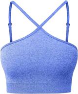 👚 hyz women's seamless crop top sports bra with adjustable straps and removable padded - ideal for workouts and gym logo