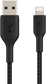 img 3 attached to 🔌 Belkin CAA002bt1MBK iPhone Charging Cable - Braided Lightning Cable (Tested to Withstand 1000+ Bends) Lightning to USB Cable (3ft/1m, Black)