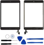 📱 ipad mini 1 2 digitizer replacement - touch screen repair assembly for a1432 a1454 a1455 a1489 a1490 a1491 with home button, ic chip, pre-installed adhesive, and pry toolkits logo