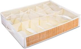 img 4 attached to Optimize Your Shoe Storage with our Under Bed Shoe Organizer - Stores Up to Twelve Pairs of Shoes. Stylish Bamboo Exterior, Clear Lid for Easy Visibility, and Enhanced Protection against Moisture and Dust.