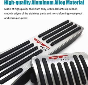 img 1 attached to Enhance Your Driving Experience with LEXLEY Anti-Slip 🚘 Aluminum Brake Gas Pedal Pads for KIA K5 2020-2022-SLIVER