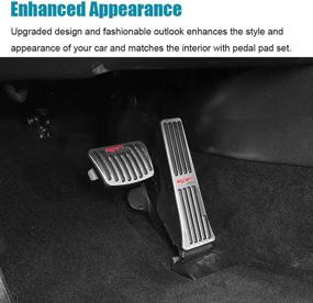 img 2 attached to Enhance Your Driving Experience with LEXLEY Anti-Slip 🚘 Aluminum Brake Gas Pedal Pads for KIA K5 2020-2022-SLIVER
