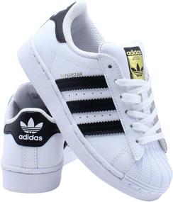 img 4 attached to 👦 White Boys' Adidas Originals Superstar Sneaker Shoes - Popular Sneakers for Boys