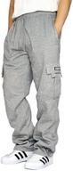 👖 dream usa men's high-quality heavyweight fleece cargo sweatpants with optimum comfort logo