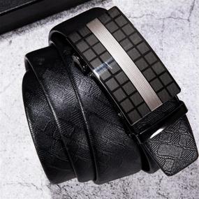 img 2 attached to Ratchet Automatic Adjustable Business Exquisite Men's Accessories and Belts