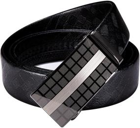 img 3 attached to Ratchet Automatic Adjustable Business Exquisite Men's Accessories and Belts