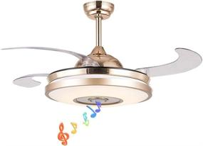 img 1 attached to 🔊 Enhance Your Living Room with MoreChange 42” Modern Smart Bluetooth Ceiling Fans: Lights, Music, and Remote Control in Rose Gold