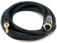 🎧 премиум-кабель monoprice 104770 длиной 10 футов xlr female to 1/4-inch trs male - высокого качества 16awg, черный логотип