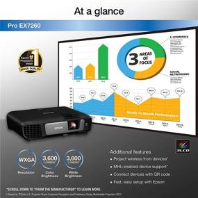 img 3 attached to 🖥️ Epson Pro EX7260 WXGA 3600 Lumens Color Brightness - Wireless HDMI and MHL 3LCD Projector (Renewed)