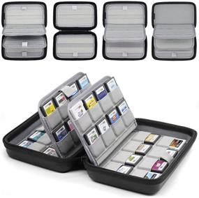 img 3 attached to 🎮 64-Game Card Holder Storage Case for Nintendo 3DS, 2DS, and DS Game Cartridges - Black