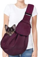 🐾 small pet sling carrier hands free - autowt dog padded papoose sling with adjustable shoulder strap, reversible tote bag, pocket, and safety belt for traveling with your dog or cat on the subway logo