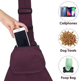 img 1 attached to 🐾 Small Pet Sling Carrier Hands Free - AUTOWT Dog Padded Papoose Sling with Adjustable Shoulder Strap, Reversible Tote Bag, Pocket, and Safety Belt for Traveling with your Dog or Cat on the Subway