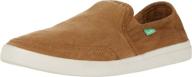 men's sanuk vagabond canvas sneaker - tobacco-colored footwear logo