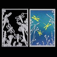 🦋 metal cutting dies stencils, kissbuty dragonfly metal criss-cross scrapbooking dies - handmade stencils template for embossing, card making, crafts, and paper decor logo