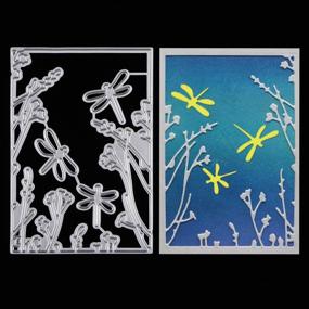 img 4 attached to 🦋 Metal Cutting Dies Stencils, KISSBUTY Dragonfly Metal Criss-Cross Scrapbooking Dies - Handmade Stencils Template for Embossing, Card Making, Crafts, and Paper Decor