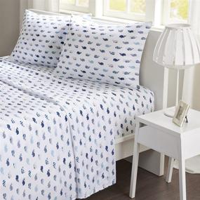 img 3 attached to 🛏️ Navy Twin Printed Bed Sheets from MI ZONE