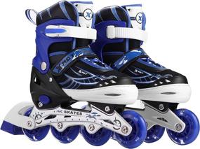 img 4 attached to 🛼 ANCHEER Adjustable Inline Skates with Light-Up Blades for Girls, Boys, Kids, Adults, and Women - Roller Skates for Children, Teens, Toddlers - Indoor/Outdoor In-Line Skating