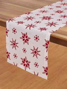 img 2 attached to ❄️ Elevate Your Winter Décor with Solino Home Snow Table Runner"