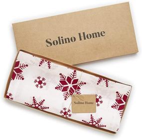 img 1 attached to ❄️ Elevate Your Winter Décor with Solino Home Snow Table Runner"