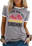 stylish nlife graphic long sleeve tees: women's sunshine-inspired blouses, sweaters, and tops logo