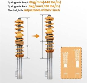 img 1 attached to 🚗 maXpeedingrods Coilovers: Performance Suspension for VW Lavida, SEAT Leon, Toledo, and SKODA Octavia (1997-2005)