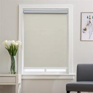 🪟 grandekor cream roller shades for bedroom - 24" w x 72" h - cordless, light blocking window blinds, 99% uv & thermal protection logo