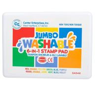 high-quality & versatile: ready 2 learn-sa546 jumbo 6-in-1 washable stamp pad - perfect for scrapbooks, posters, and cards! logo
