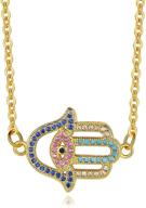 kdizi hamsa necklace plated inches logo