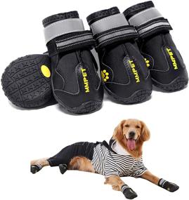 img 4 attached to 🐾 Waterproof Dog Boots: MIEMIE Non-Slip Outdoor Dog Shoes with Reflective Strips - Durable Booties for Small, Medium, and Large Dogs