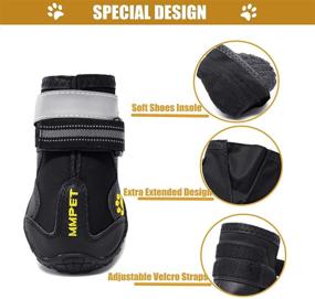 img 1 attached to 🐾 Waterproof Dog Boots: MIEMIE Non-Slip Outdoor Dog Shoes with Reflective Strips - Durable Booties for Small, Medium, and Large Dogs