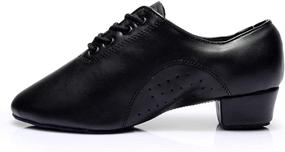 img 4 attached to HROYL Leather Lace Up Ballroom Performence Men's Shoes