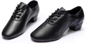 img 2 attached to HROYL Leather Lace Up Ballroom Performence Men's Shoes