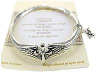 🧘 find inner peace with the emulily serenity prayer silver tone bracelet: enhance your style with upscale girls' jewelry logo