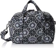 vera bradley signature rosette women's handbag: stylish & convenient top-handle bags logo