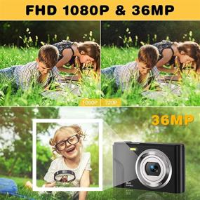 img 3 attached to Lecran FHD 1080P 36.0 MP Digital Camera with 16X 📸 Zoom, LCD Screen, Portable Mini Camera for Students, Teens, Kids - Black