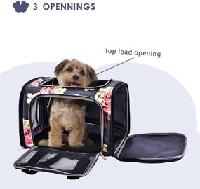 img 3 attached to 🐾 Large Size Dog and Cat Carrier - Breathable Mesh Pet Travel Carrier for Dogs and Cats with Washable Portable Mat, Detachable Shoulder Strap - SUPPETS