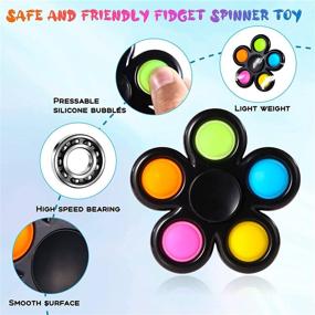 img 2 attached to 🎉 GOHEYI Игрушка-спиннер Pop Fidget 10 штук - Популярные Рождественские подарки на вечеринку для детей! Веселые сувениры и стандартная коллекция игрушек для снятия стресса.