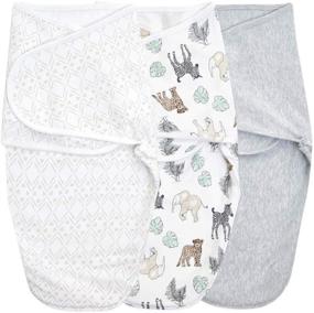 img 4 attached to 👶 aden + anais Essentials Easy Wrap Swaddle: 3 Pack Cotton Knit Baby Wrap for Newborns, Sleep Sack Style, Toile Design - 0-3 Months, Small/Medium size