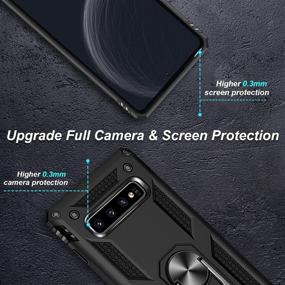 img 1 attached to 📱 Samsung Galaxy S10 Case with Belt Clip Holster Ring Holder – Military Grade Protection Cover with Magnetic Car Mount Compatibility (Black)