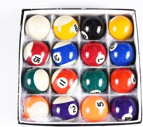 img 1 attached to ISPiRiTo Mini Billiard Ball Set - Complete 16 Balls Set, 1-1/2 Inch, American Style Resin Balls - Pool Table Accessories