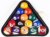 ispirito mini billiard ball set - complete 16 balls set, 1-1/2 inch, american style resin balls - pool table accessories логотип