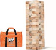 🌲 giant hardwood jenga stacks with feet logo