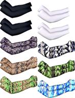 🌞 stay cool and protected with 10 pairs of cooling arm sleeves for women & men - ideal outdoor activities supply for sun protection & tattoo coverage logo