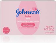 👶 johnson's baby body soap bar - gentle for baby bath and skincare, hypoallergenic, dermatologist tested, paraben, phthalate & dye-free, 3 oz (pack of 6) logo